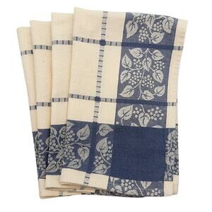 Le Jacquard Francais Primrose Bordier Blue/Ivory 19" x 12" Placemats Set of 4